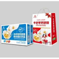 吉庆同福中老年钙铁锌复合蛋白饮品1x20盒标箱