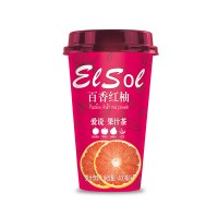 400ml爱说百香红柚果汁茶杯装饮料