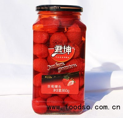 君坤草莓罐头860g