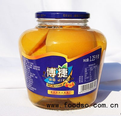 博捷黄桃罐头1.25kg