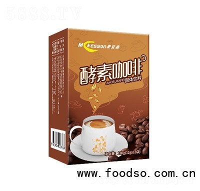 麦克森冲饮品固体饮料营养早餐招商代理酵素咖啡三合一速溶咖啡盒装