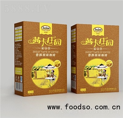 茜卡庄园厂家直销盒装香醇原味咖啡饮料13克10+2条速溶咖啡加班饮品
