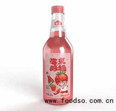 甄沃草莓汁汽水碳酸饮料夏季饮料