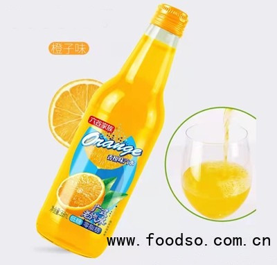 六谷家族香橙味汽水广式老汽水358ml碳酸饮料网红汽水果味