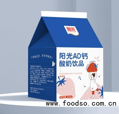 阳光AD钙乳酸菌饮品草莓味（盒）