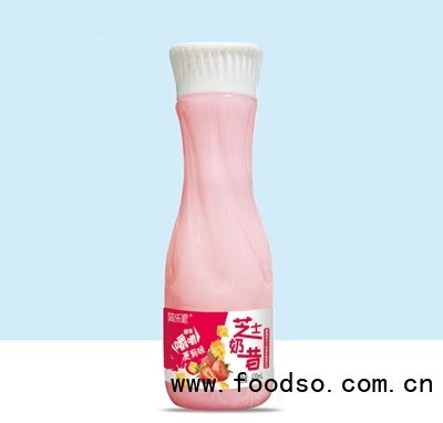 简乐派草莓味芝士奶昔乳酸菌饮品420ml