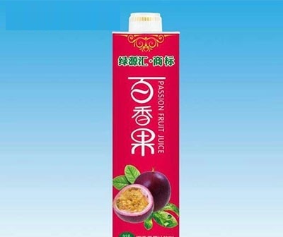 绿健源百香果汁饮料1L