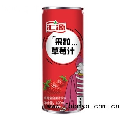 汇源果粒草莓汁饮品490ml