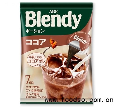 昊记日本进口AGF-blendy浓缩胶囊可可咖啡速溶代餐冰咖啡饮料