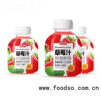 加力健草莓汁复合果汁饮料夏季饮料招商