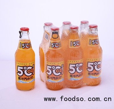 养歆5°C甜橙味果汁汽水饮料330毫升lX6瓶