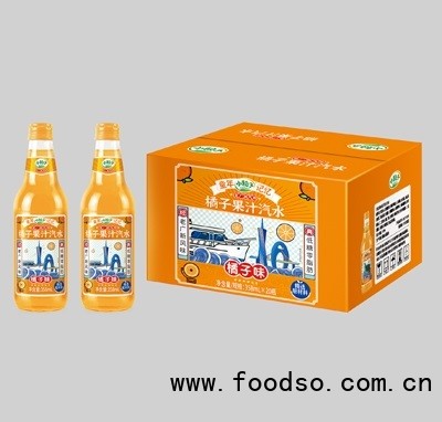 小翰子橘子味果汁汽水358mlX20瓶