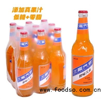 大窑汽派碳酸饮料橙味汽水500ml玻璃瓶