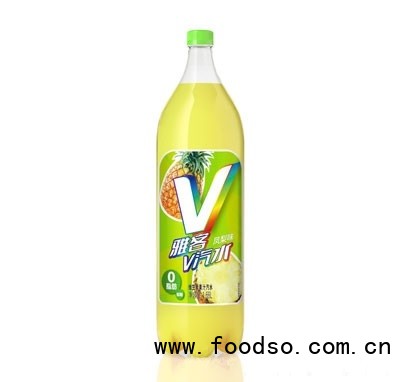 雅客V汽水维生素果汁汽水1.6L凤梨味
