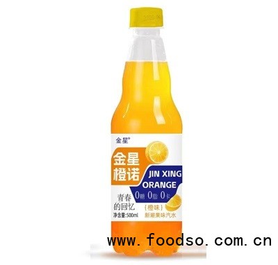 金星果味汽水橙味碳酸饮料500ml
