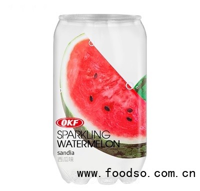 OKF水果味西瓜味350ml气泡水碳酸饮料网红汽水饮品