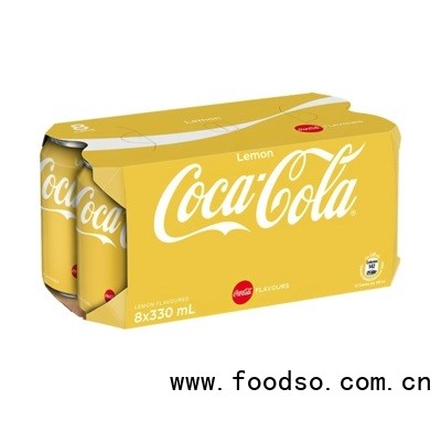 Coca-Cola可口可乐柠檬味汽水330ml箱装网红碳酸饮料