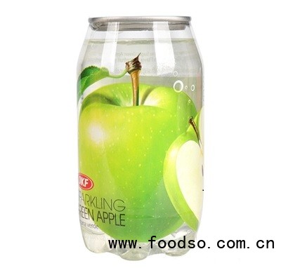 OKF苹果味350ml透明罐装果味气泡水碳酸饮料