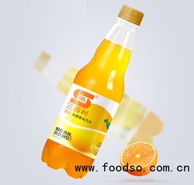 三得利新潮果味汽水橙味500毫升碳酸饮料