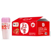 浩明芝士奶昔草莓果粒乳酸菌饮品箱装招商380ml×15瓶